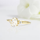 Classical Pear Shaped Moissanite Wedding Ring Band Yellow Gold Blushing Bride Moissanite Engagement Ring Curved Wedding Band Anniversary Rings For Women - Loveden Jewelry